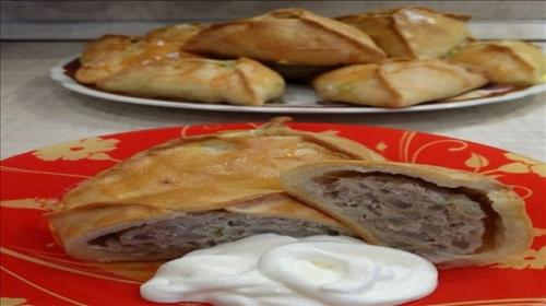 Песочное тесто для самсы с курицей. Татарская самса Эчпочмак