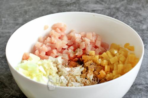 Самса с курицей слоеная. Самса с курицей и картошкой 02 Самса с курицей слоеная. Самса с курицей и картошкой 02