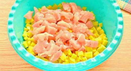 Самса с курицей и картошкой рецепт. Самса с курицей и картошкой в духовке