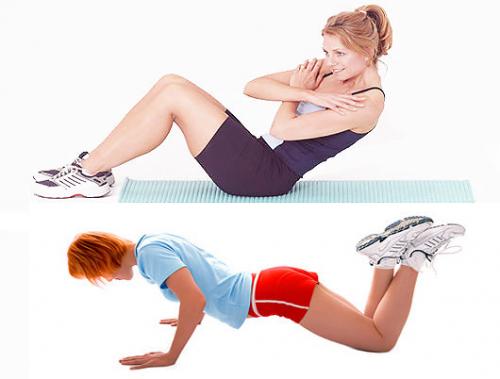 Сколько калорий сжигает пресс. Калории при качании пресса и при отжимании от пола