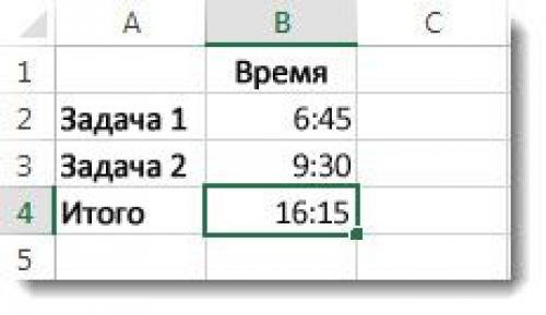 Excel сумма времени более 24 часов. Сложение значений времени