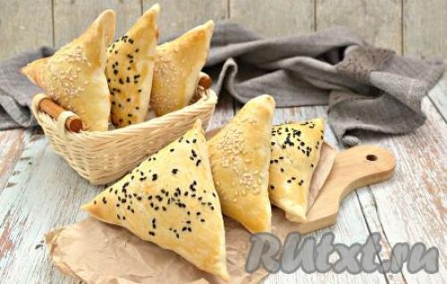 Домашняя самса из слоеного теста с мясом своими руками 19