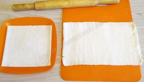 Самса из слоеного теста в духовке. Домашняя самса с курицей из готового слоеного теста 15