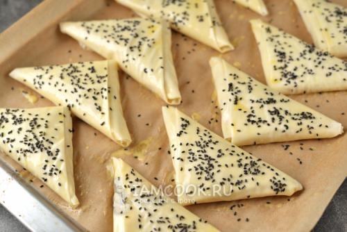 Диетическая самса с курицей на пресном тесте. Самса с курицей в духовке 18