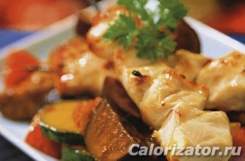 Как влияет добавление овощей на калорийность шашлыка из курицы. Куриные шашлыки в овощном соте