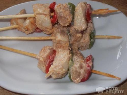 Можно ли добавить овощи к шашлыку из куриной грудки на сковороде. Рецепт: Куриные шашлычки - с болгарским перцем на сковороде -гриль