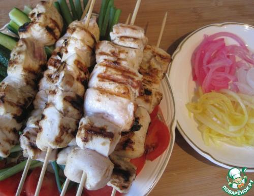 Какие ингредиенты необходимы для приготовления шашлыка из куриной грудки на сковороде. Шашлык куриный на сковороде-гриль