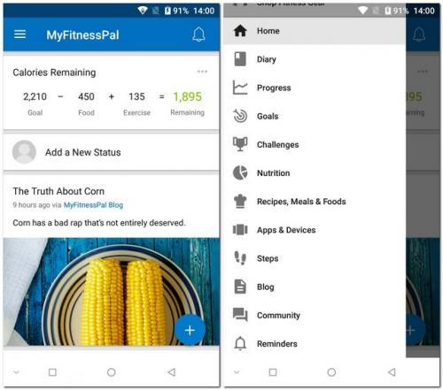 Лучшие бесплатные приложения для подсчета калорий.  MyFitnessPal