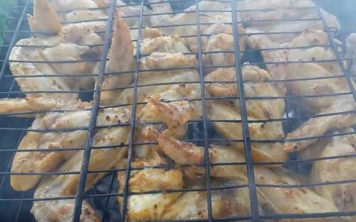Куриная грудка в соевом соусе на мангале. Шашлык из куриных крылышек в горчичном маринаде с соево-медовым соусом